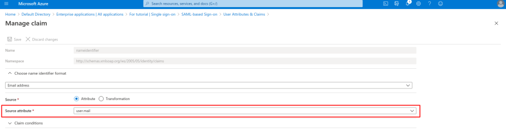 Ms azure user attributes and claims identifier mail.png
