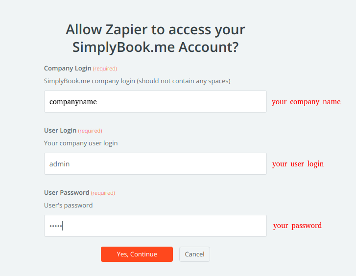 Zapier Connector Custom Feature Accept Payments Custom Feature Simplybook Me