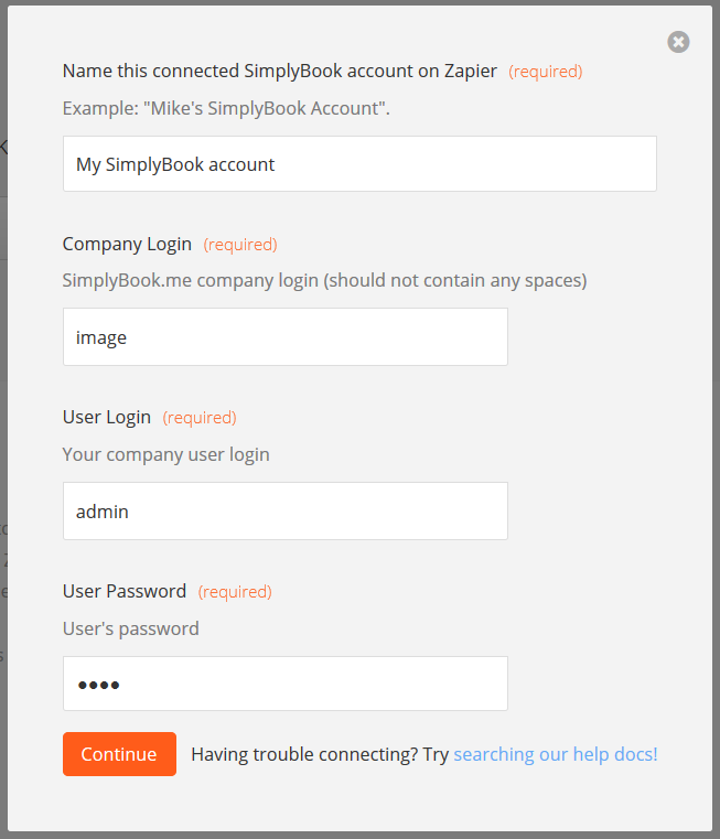 Connect SimplyBook to Zapier.