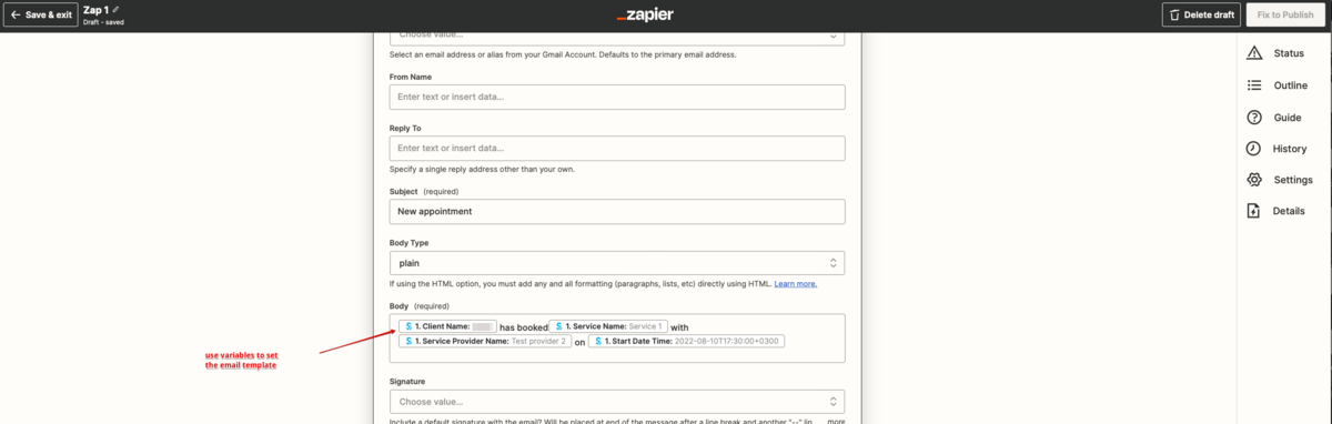 Zapier redesigned email template setup.png