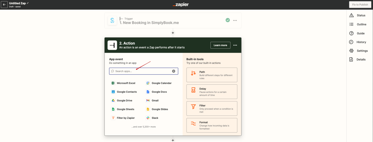 Zapier redesigned search for the action app.png